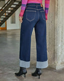 Alida Super Stretch High Rise Wide Leg Jeans