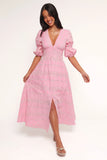 Tani Midi Dress Pink