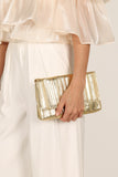 Gemma Ruched Clutch Gold