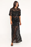 Yonder Sheer Panel Lace Maxi Skirt Black