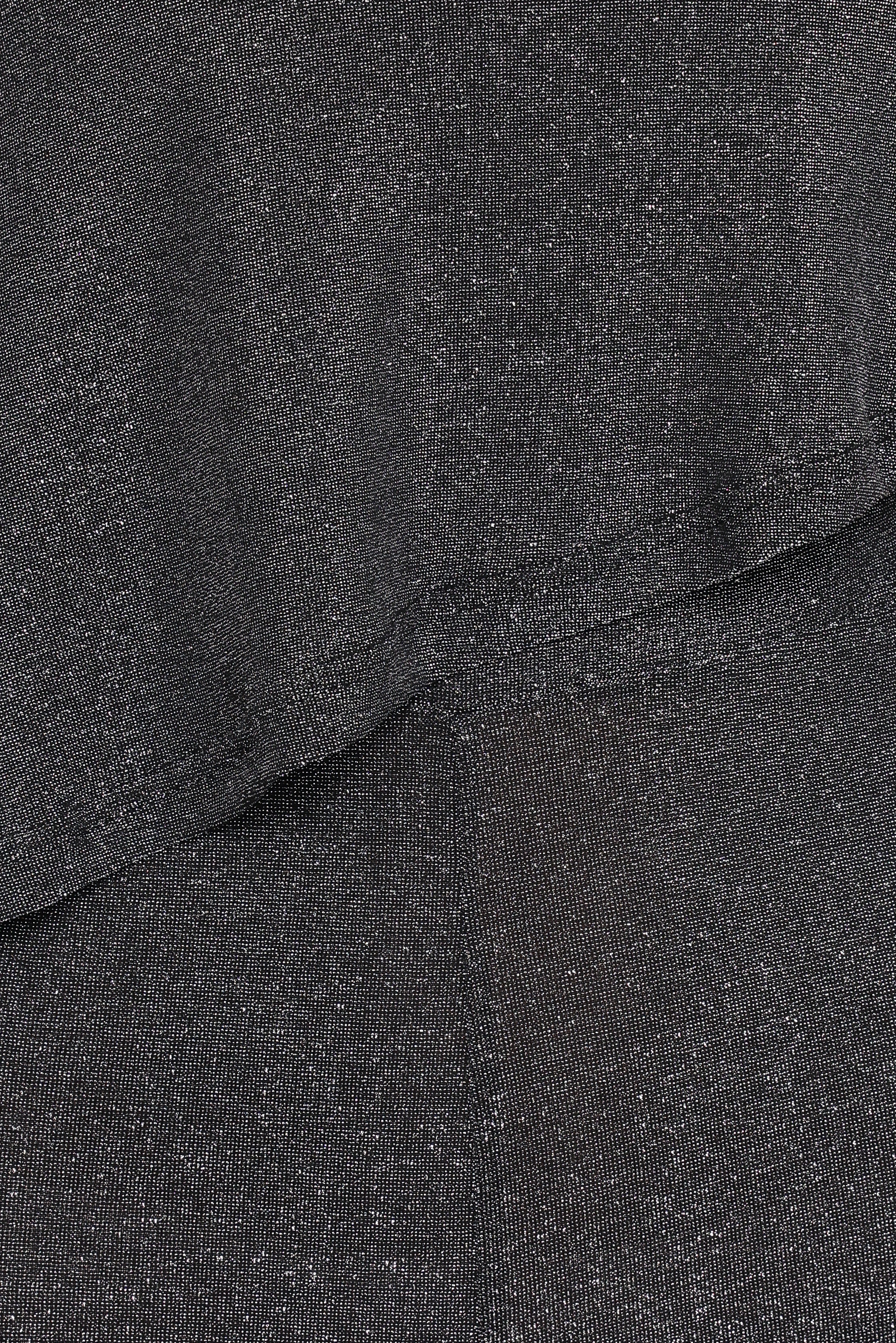 Anna One Shoulder Lurex Jumpsuit Black Silver