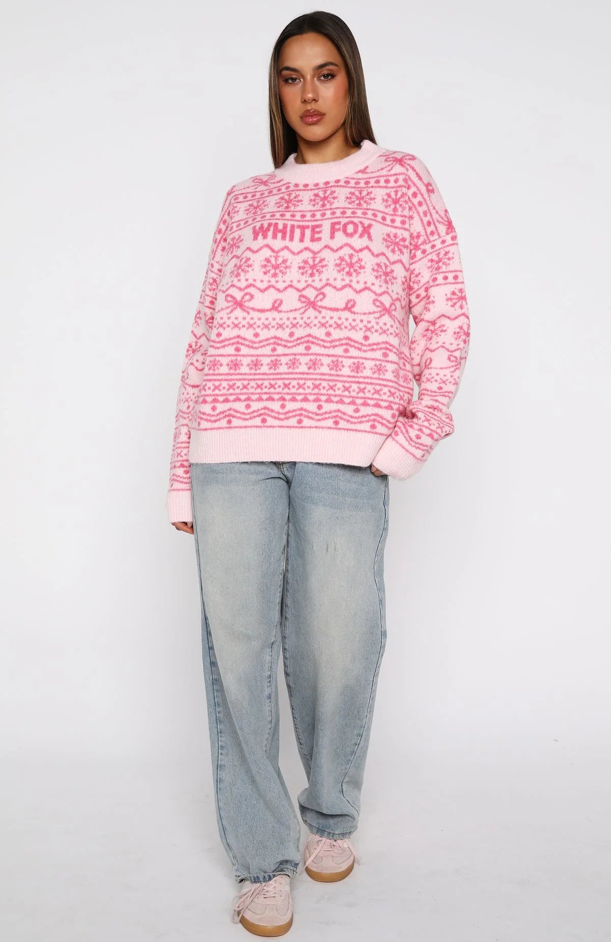 Arctic Fire Knit Sweater Baby Pink