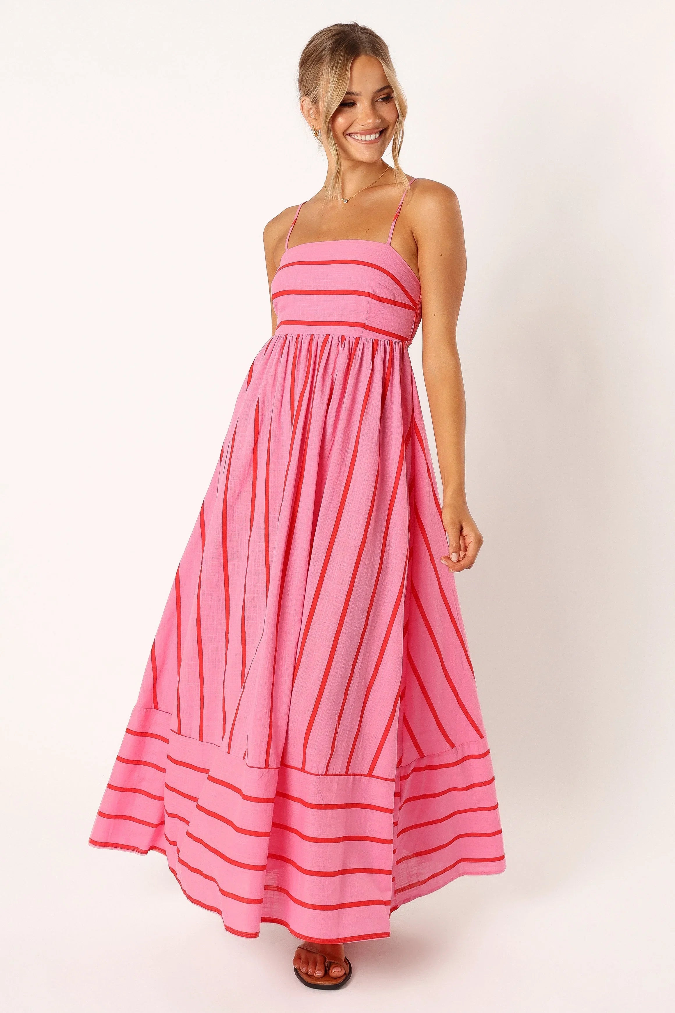 Pixie Maxi Dress Pink Red