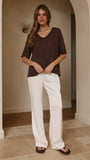 Spring Scoop Neck Tee Chocolate