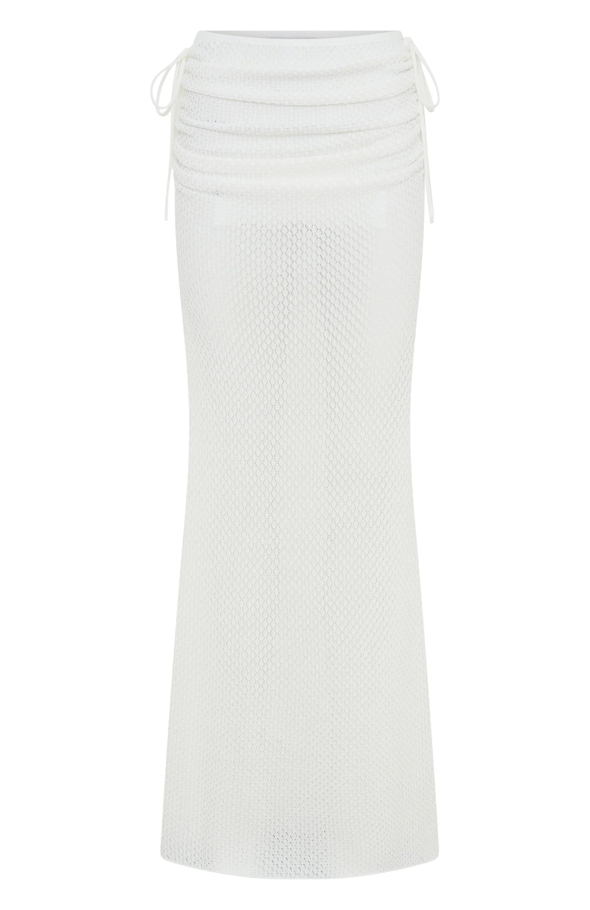 Stand And Stare Knit Maxi Skirt White