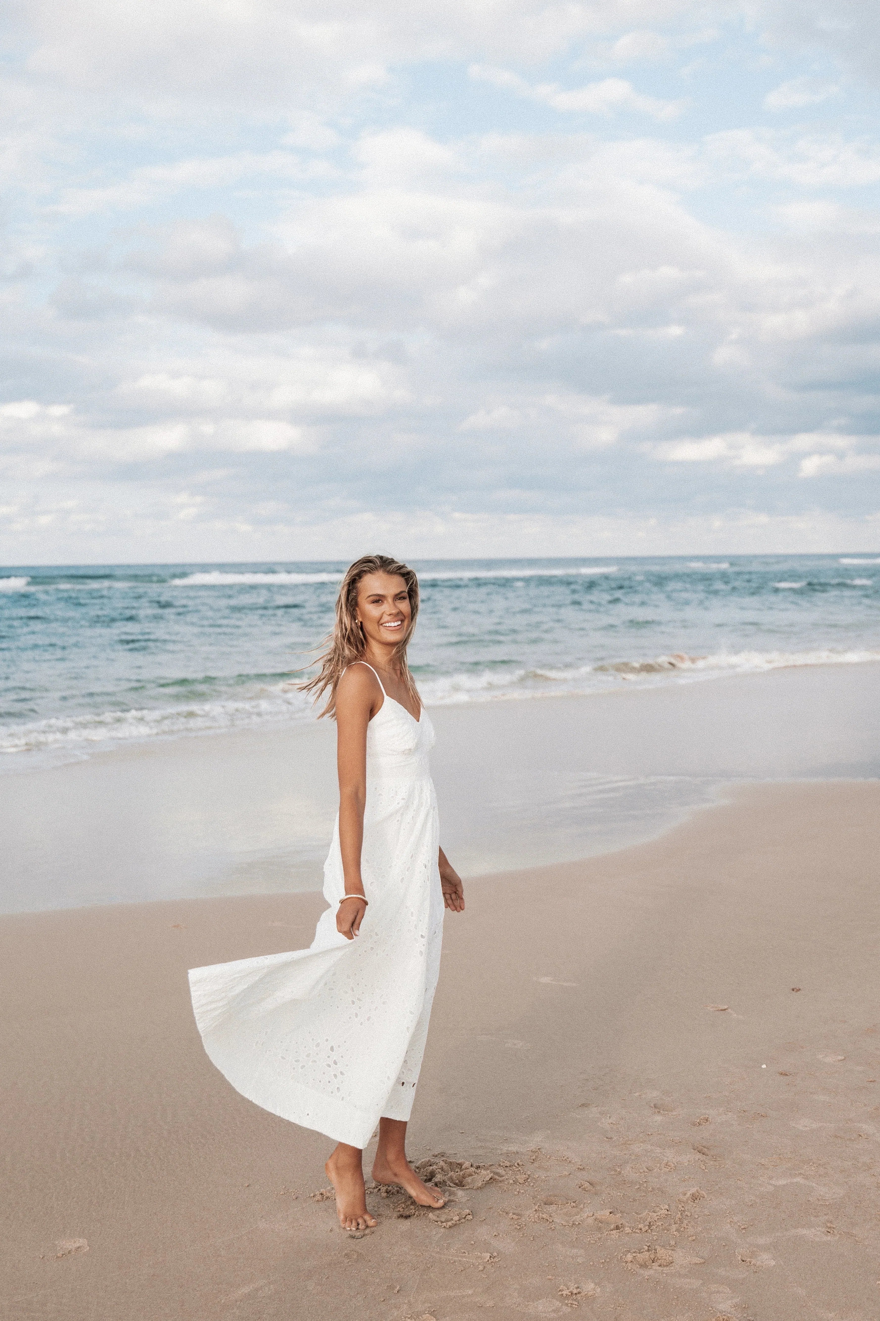 Yasmin Midi Dress White