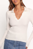 Emmerson Long Sleeve Knit Top White