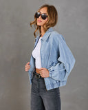 Free Spirits Denim Bomber Jacket