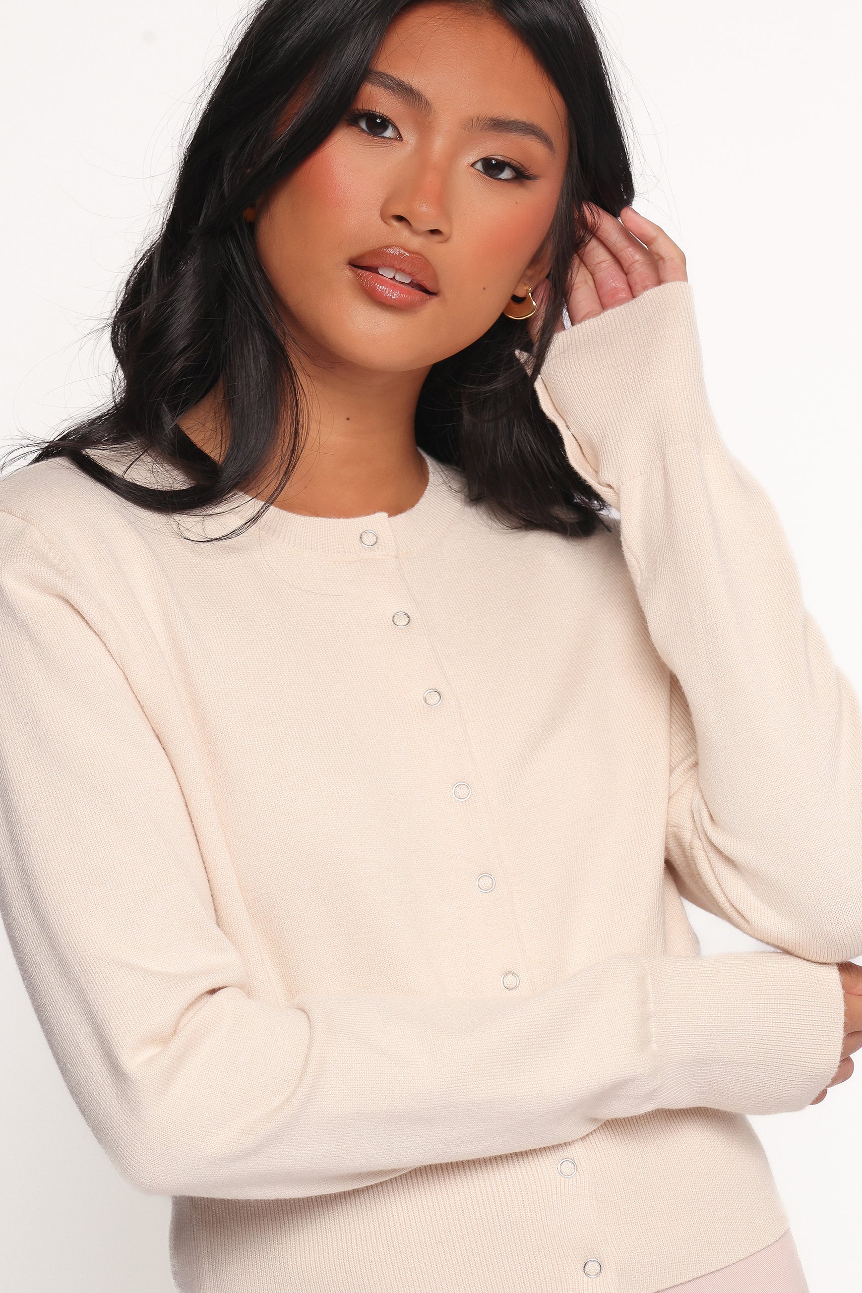 Elita Fitted Cardigan Cream