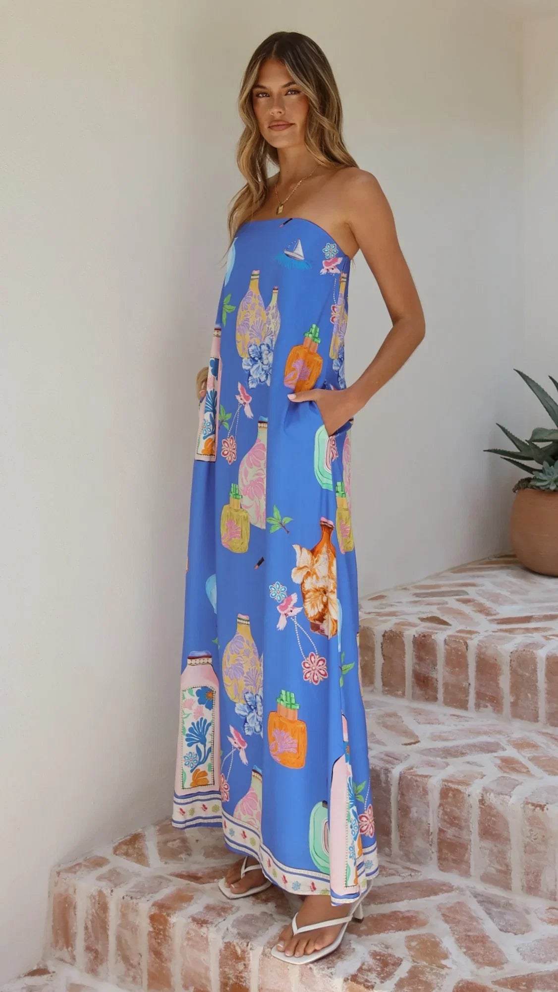 Elida Strapless Maxi Dress Perfume Dreams
