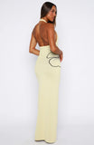 Baddie Era Knit Maxi Dress Lemon