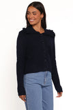 Carmello Frill Collar Cardigan Navy