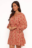 Marti Mini Dress Tan Floral