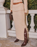 Winie Fold Over Waist Knit Maxi Skirt