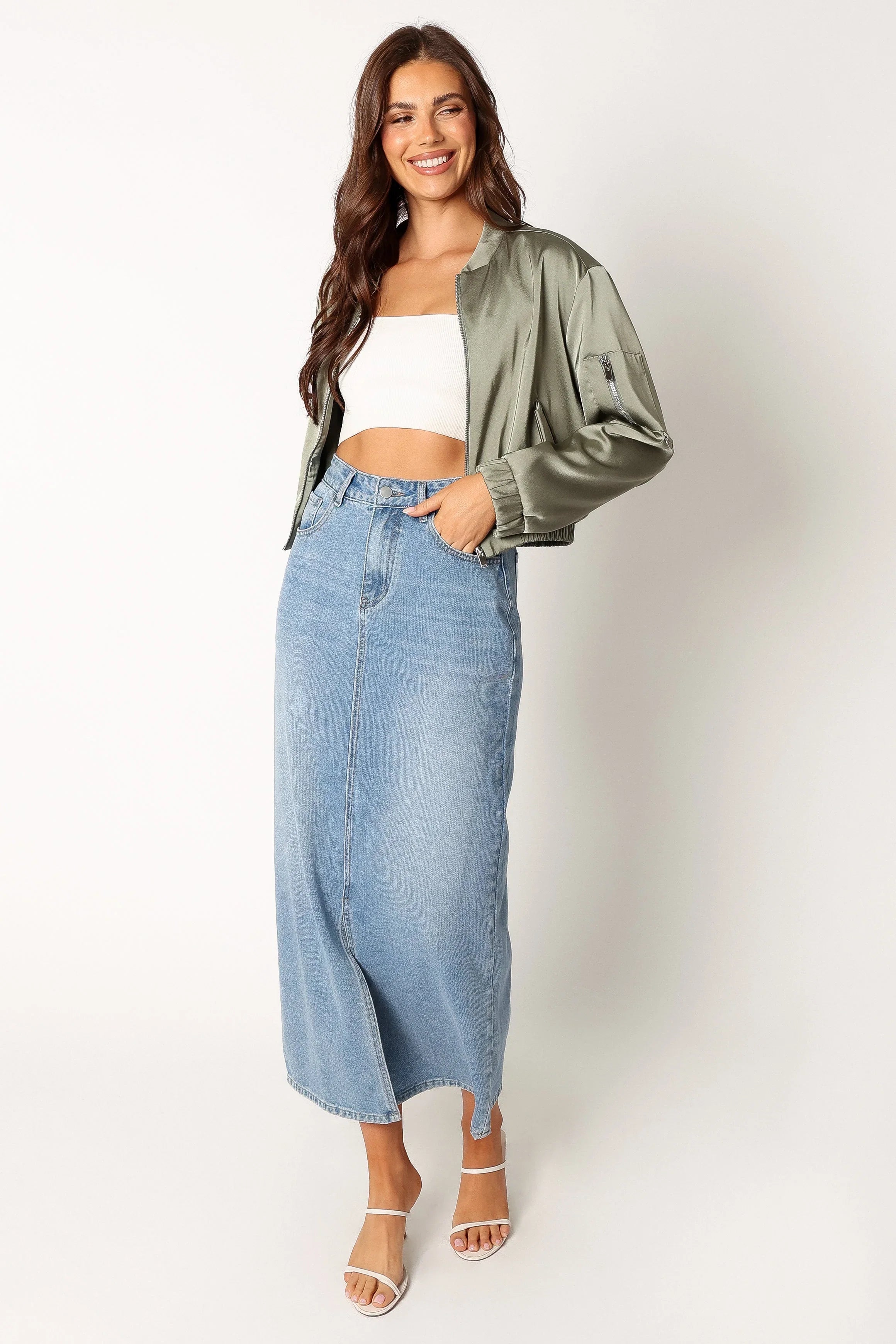 Kyra Bomber Jacket Sage