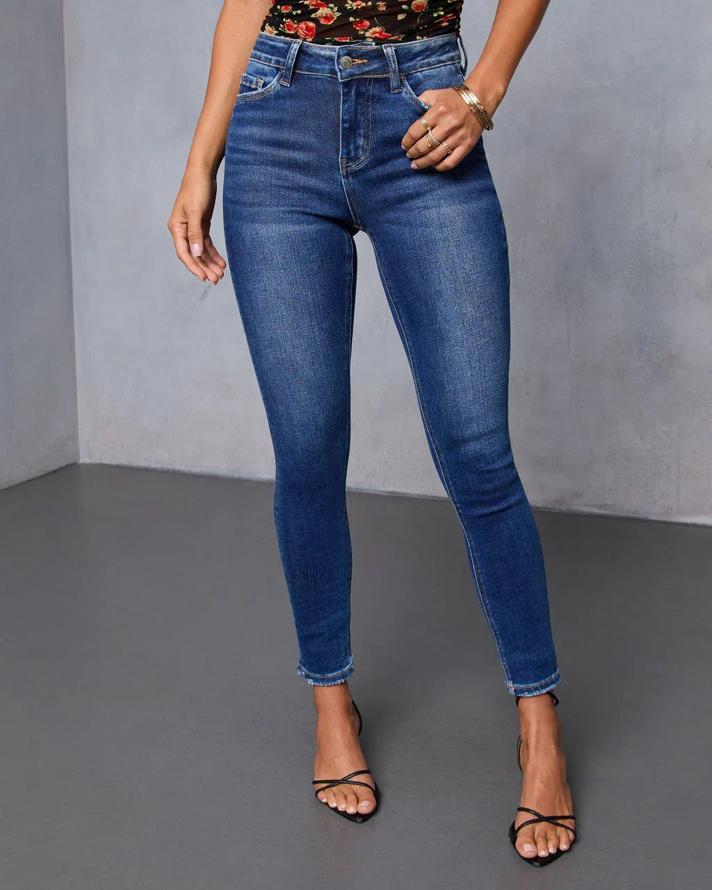 Perry Super Stretch High Rise Slim Leg Jeans