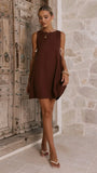 Tashia Mini Dress Chocolate