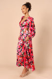 Teena Puff Sleeve Cutout Maxi Dress Black