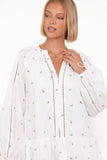 Hart Long Sleeve Mini Dress White Floral