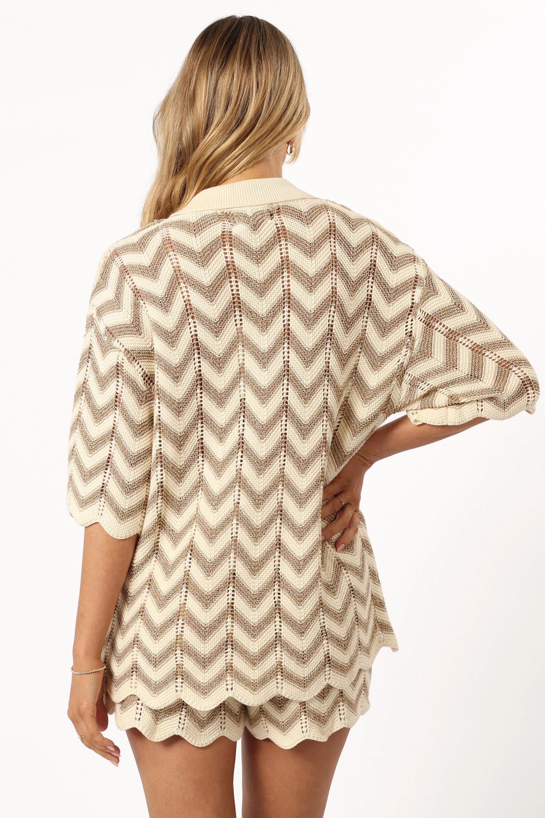 Cherie Knit Short Sand White