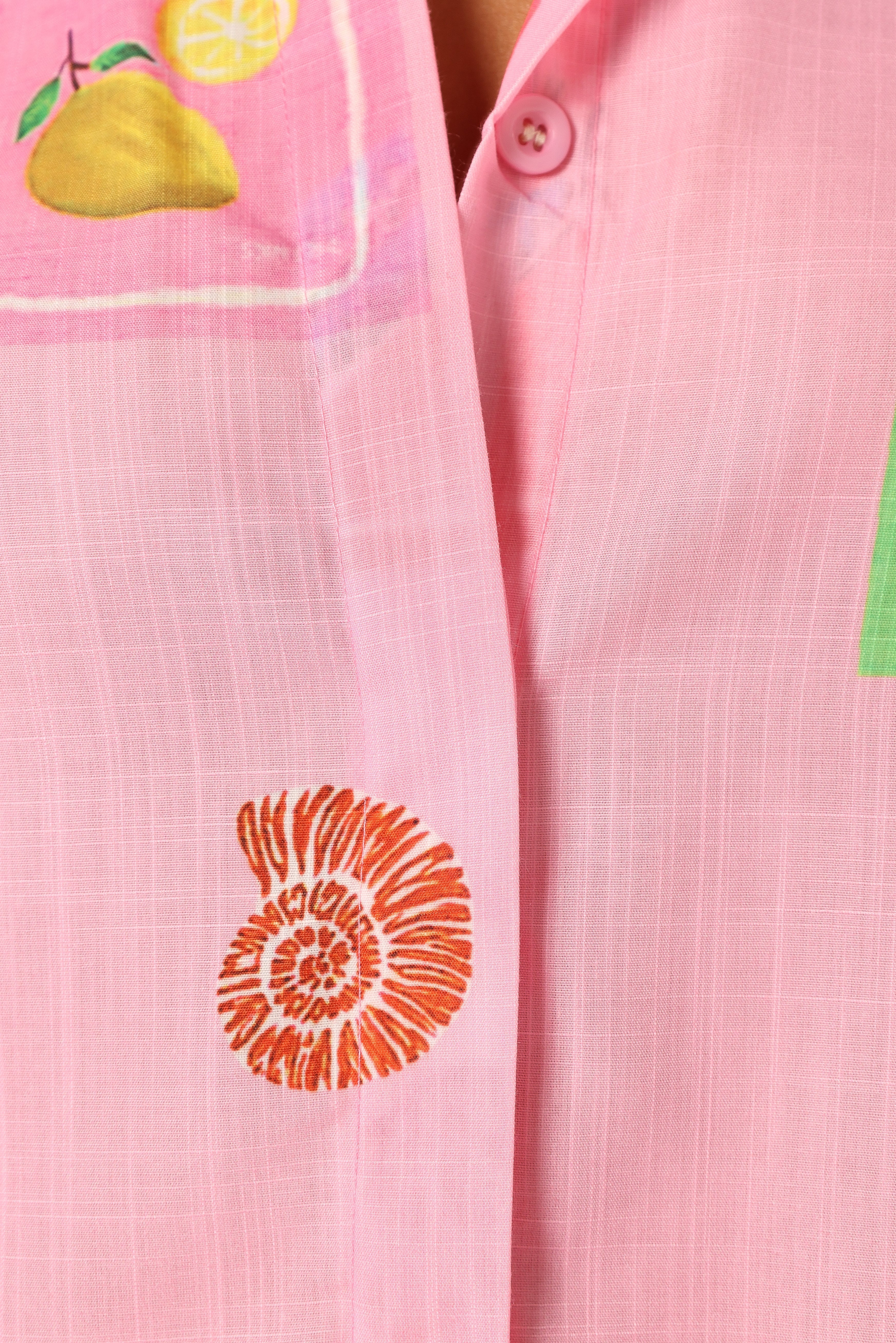 Kellie Romper Pink Stamp Print