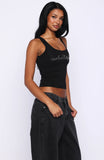 Radiant Beauty Studded Tank Top Black