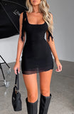 Dont Tell Me Now Mini Dress Black