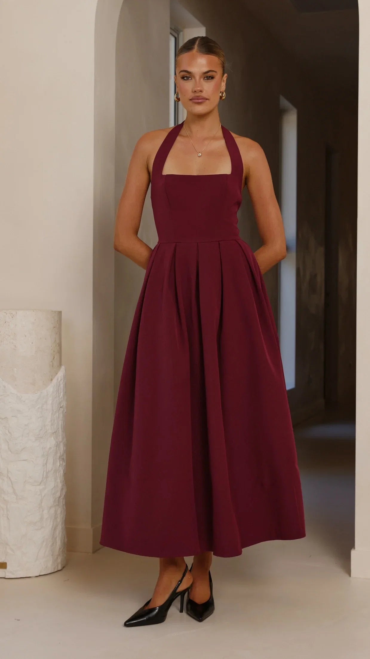 Kristen Maxi Dress Wine