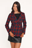 Juliette Blazer Red Plaid