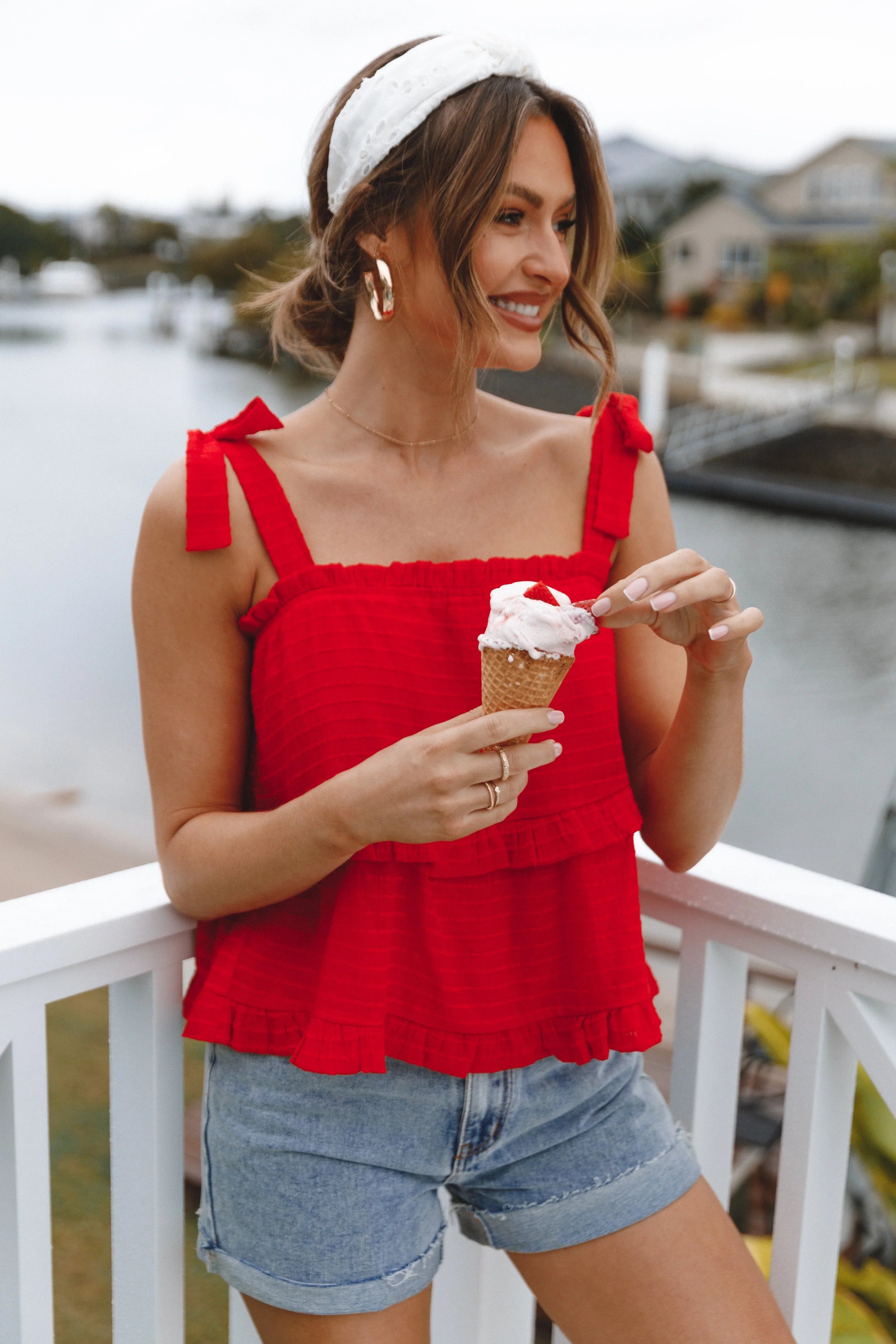 Avery Tiered Top Red