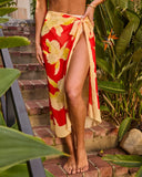 Tide Ritual Abstract Wrap Tie Sarong