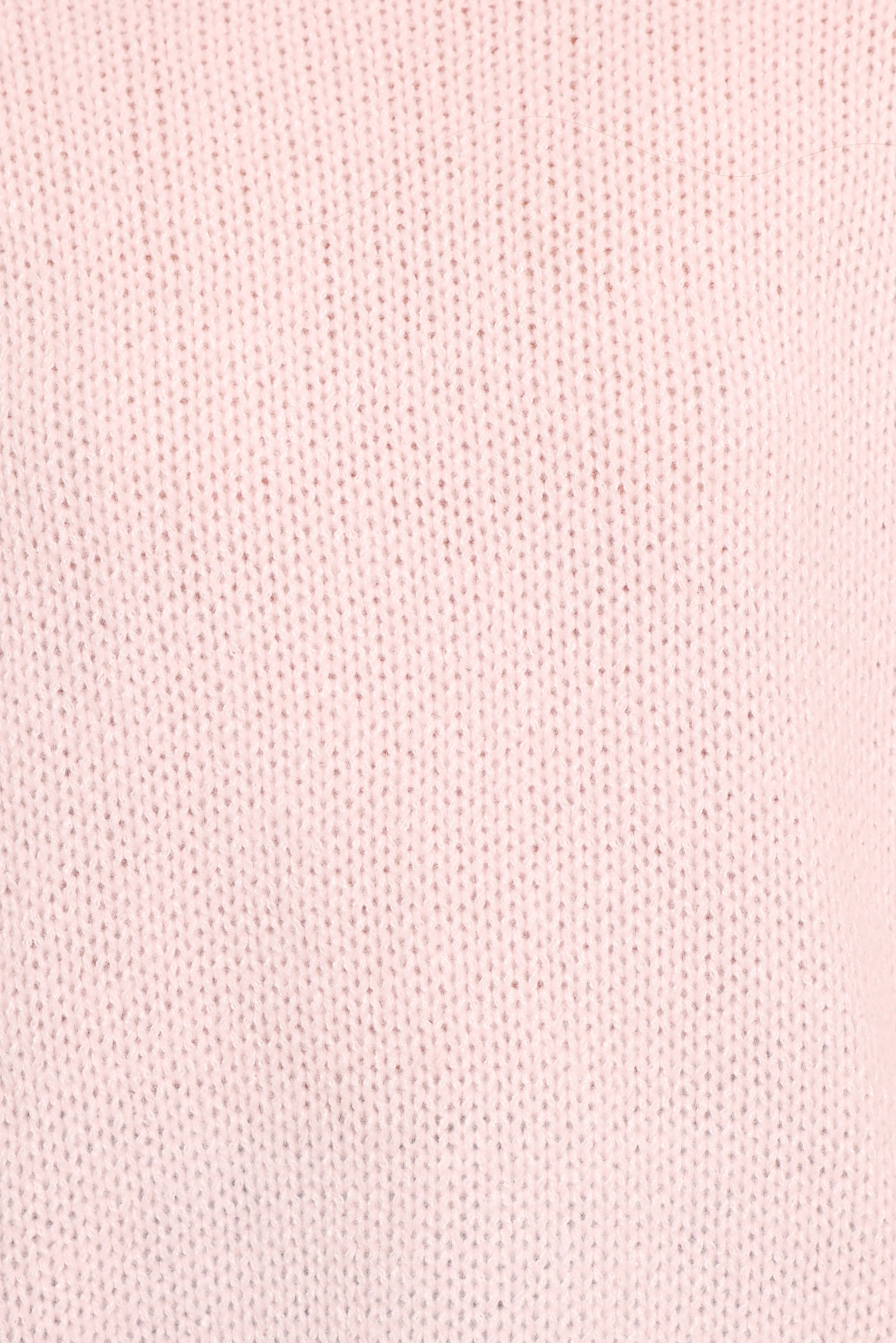 Lover Tie Sleeve Knit Sweater Pink
