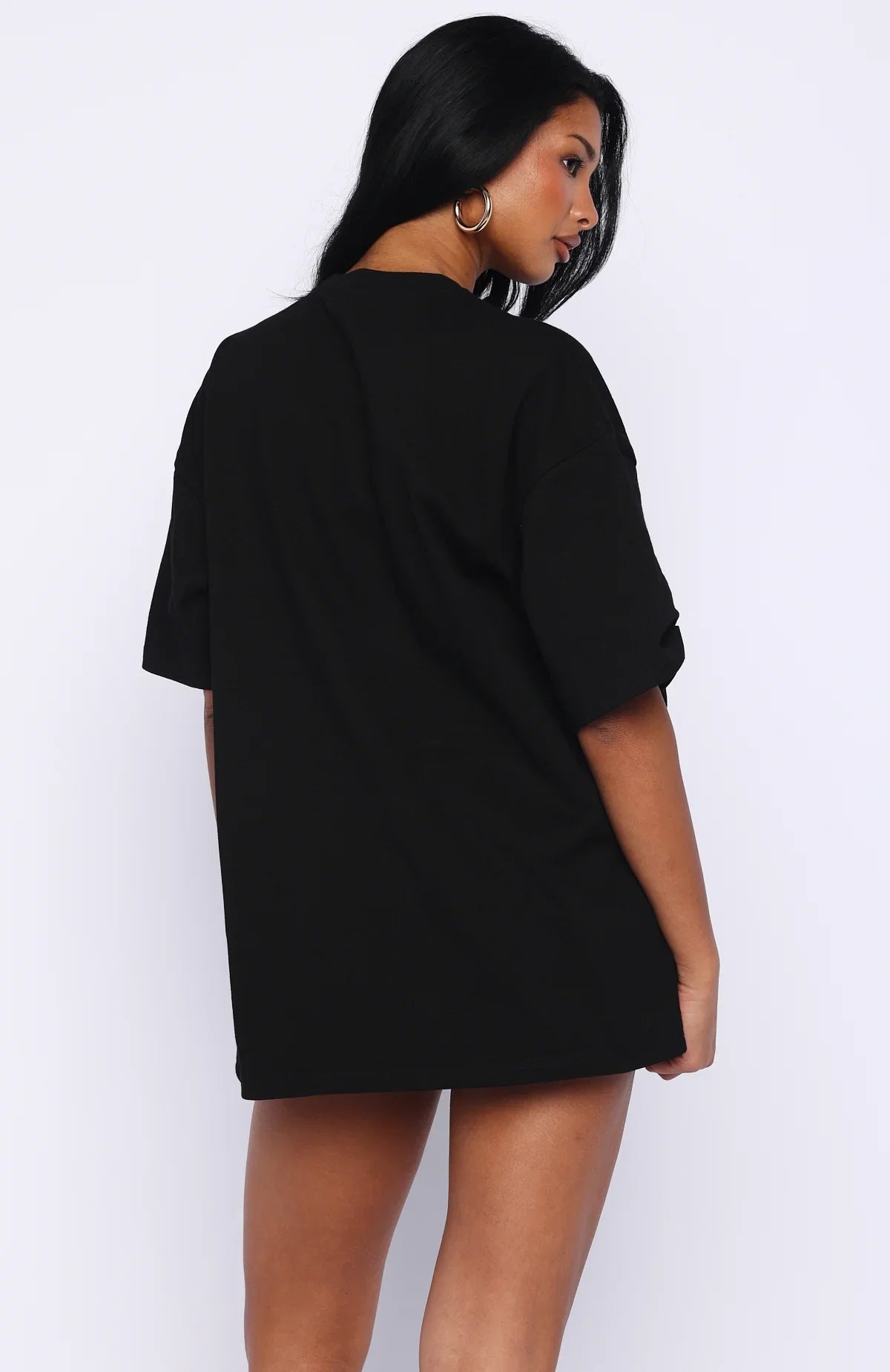 Vibe Too High Oversized Tee Black