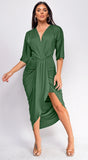 Zelia Venetian Midi Dress Green
