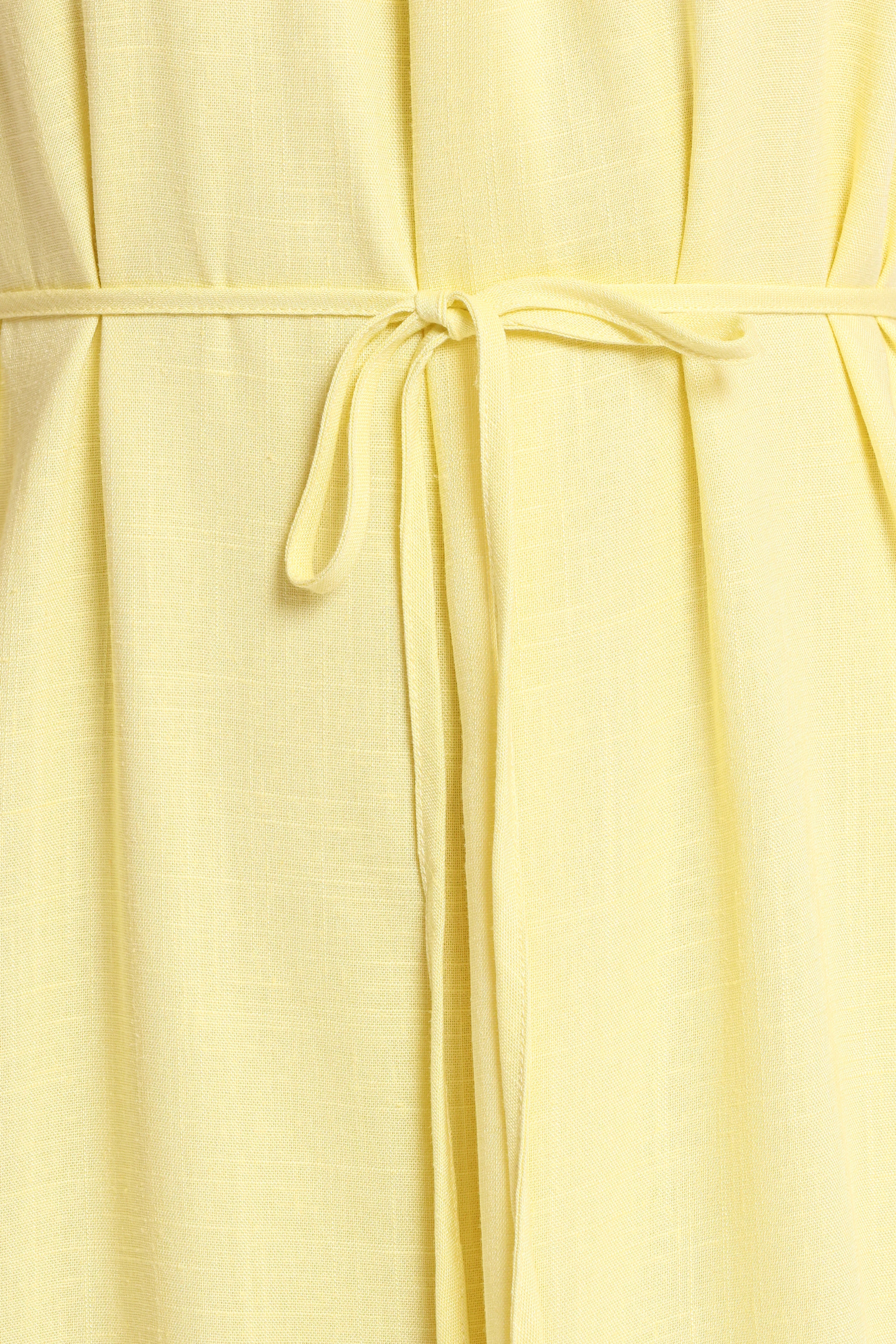 View Halterneck Maxi Dress Lemon