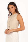 Daniella Linen Vest Oatmeal