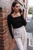 Aleena Knit Top Black