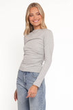 Nissa Long Sleeve Top Heather Grey
