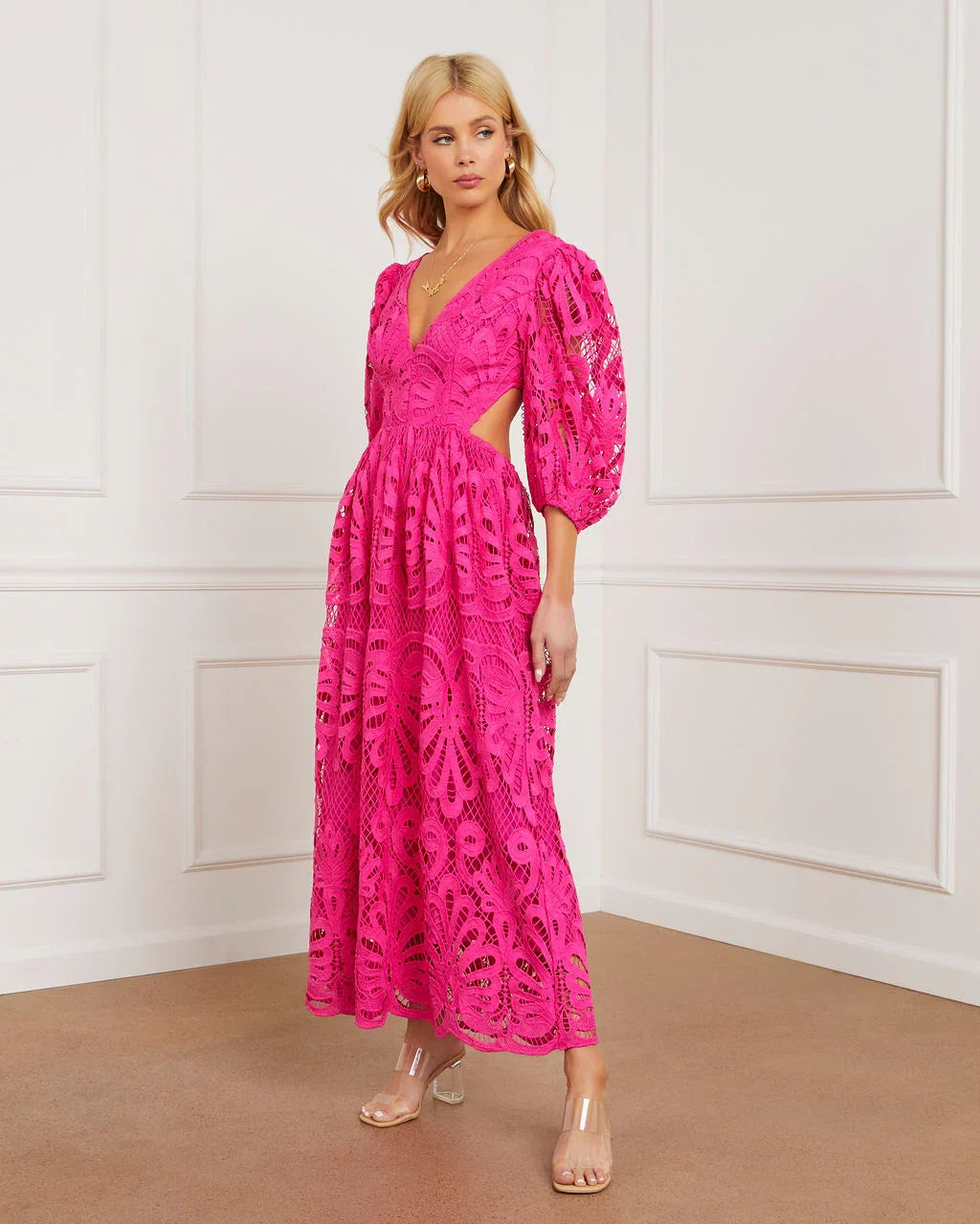 Vivianna Eyelet Maxi Dress