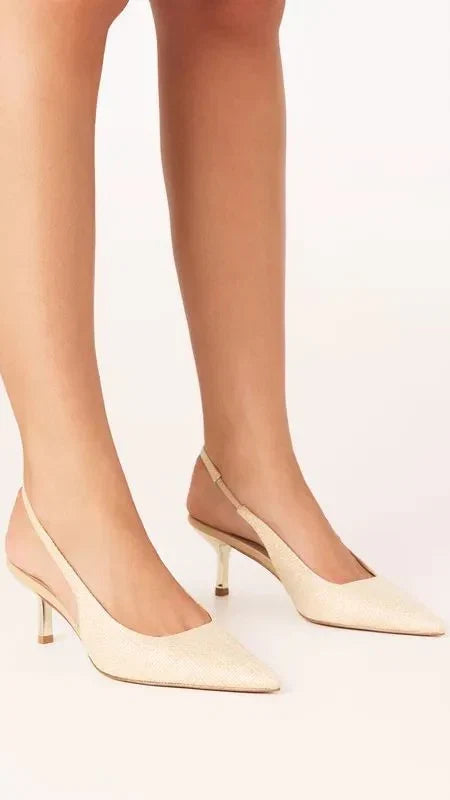 Gemima Heel Natural Raffia