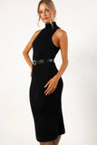 Sunni Turtleneck Midi Dress Black