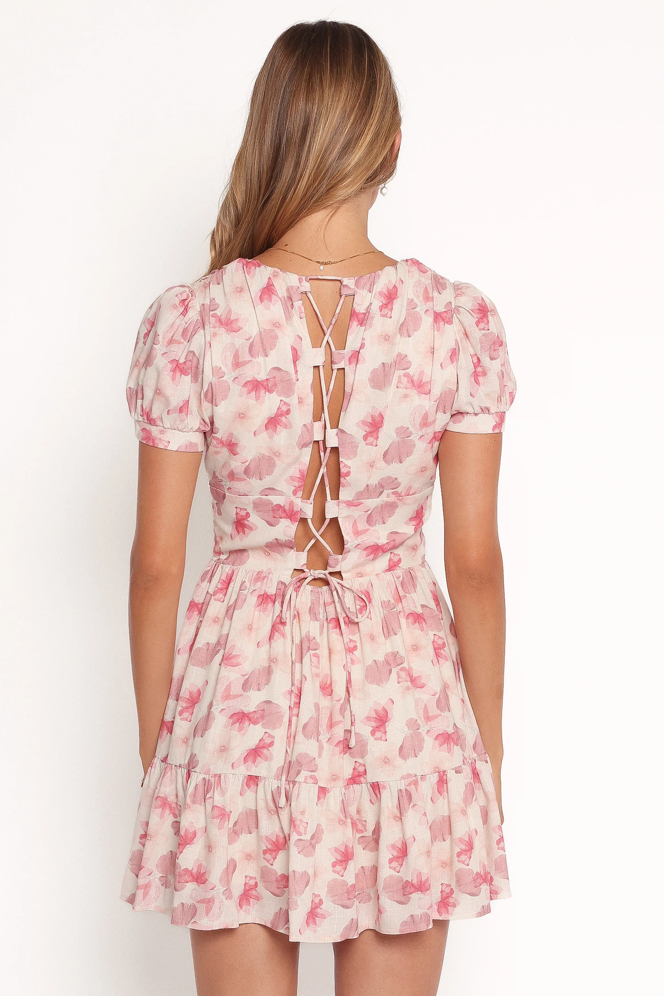 Clementine Mini Dress Cream Floral