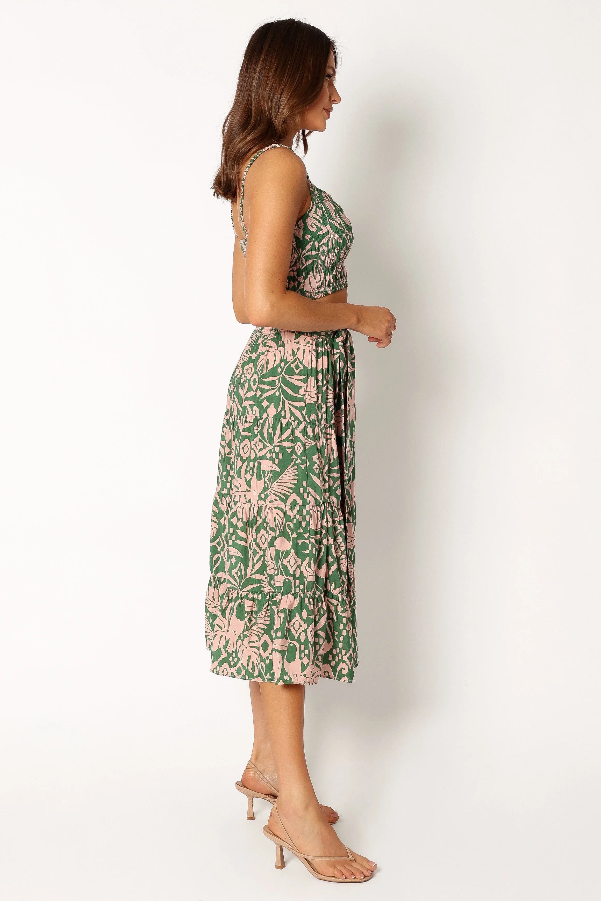 Lani Midi Skirt Green