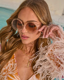 Amirae Round Wire Frame Sunglasses
