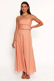 Serafina Two Piece Set Orange Beige Stripe