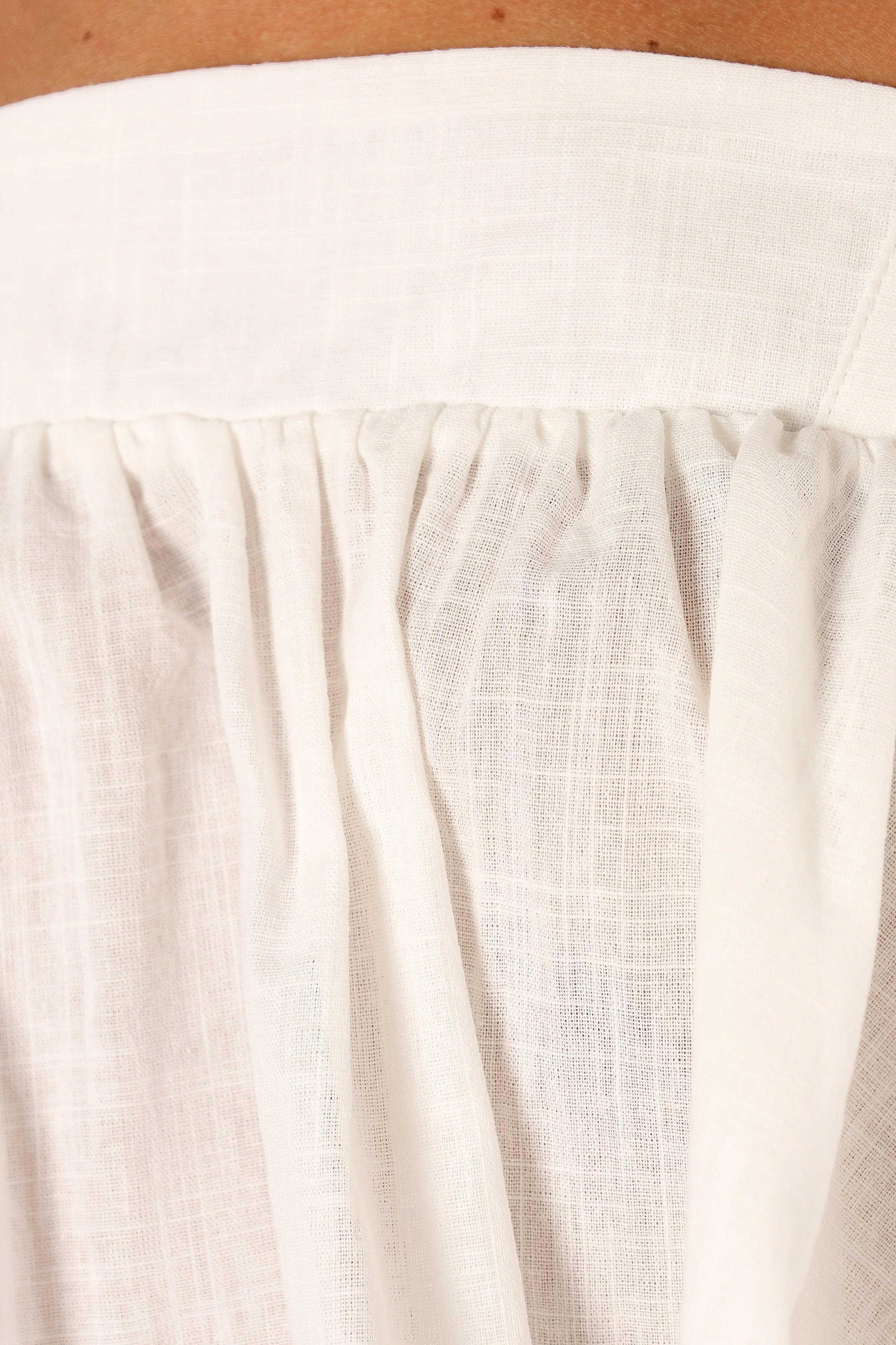 Raye Ruffle Strap Top White