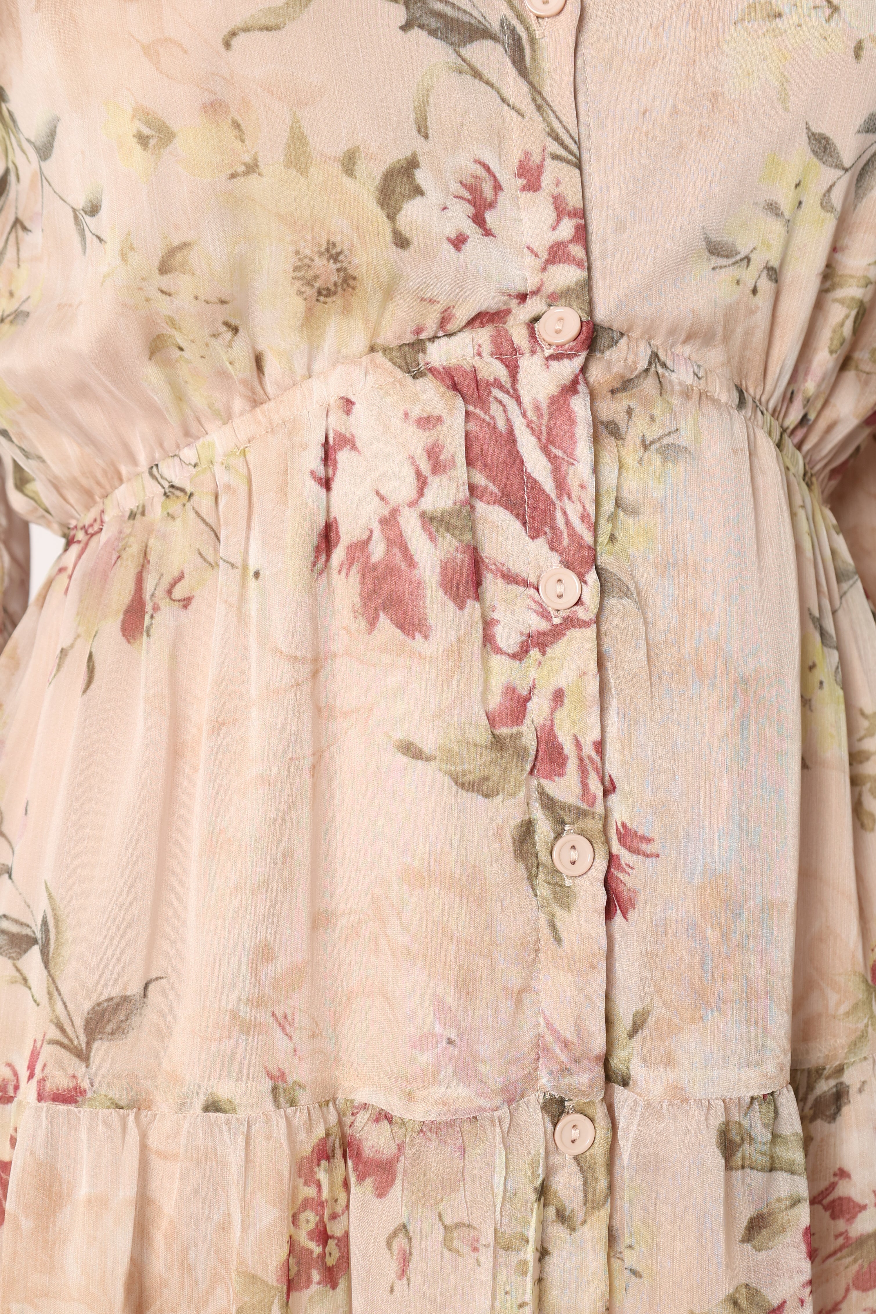 Maria Long Sleeve Maxi Dress Cream