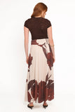 Cascade Maxi Skirt Cream Brown Floral