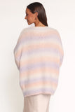 Joy Knit Sweater Lavender Stripe