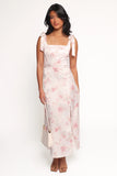 Zane Midi Dress Pink Floral